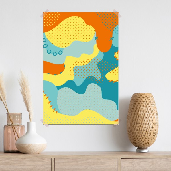 Poster lebendige abstrakte pop-art-komposition – Wallnifity® Poster lebendige abstrakte pop-art-komposition – Wallnifity®