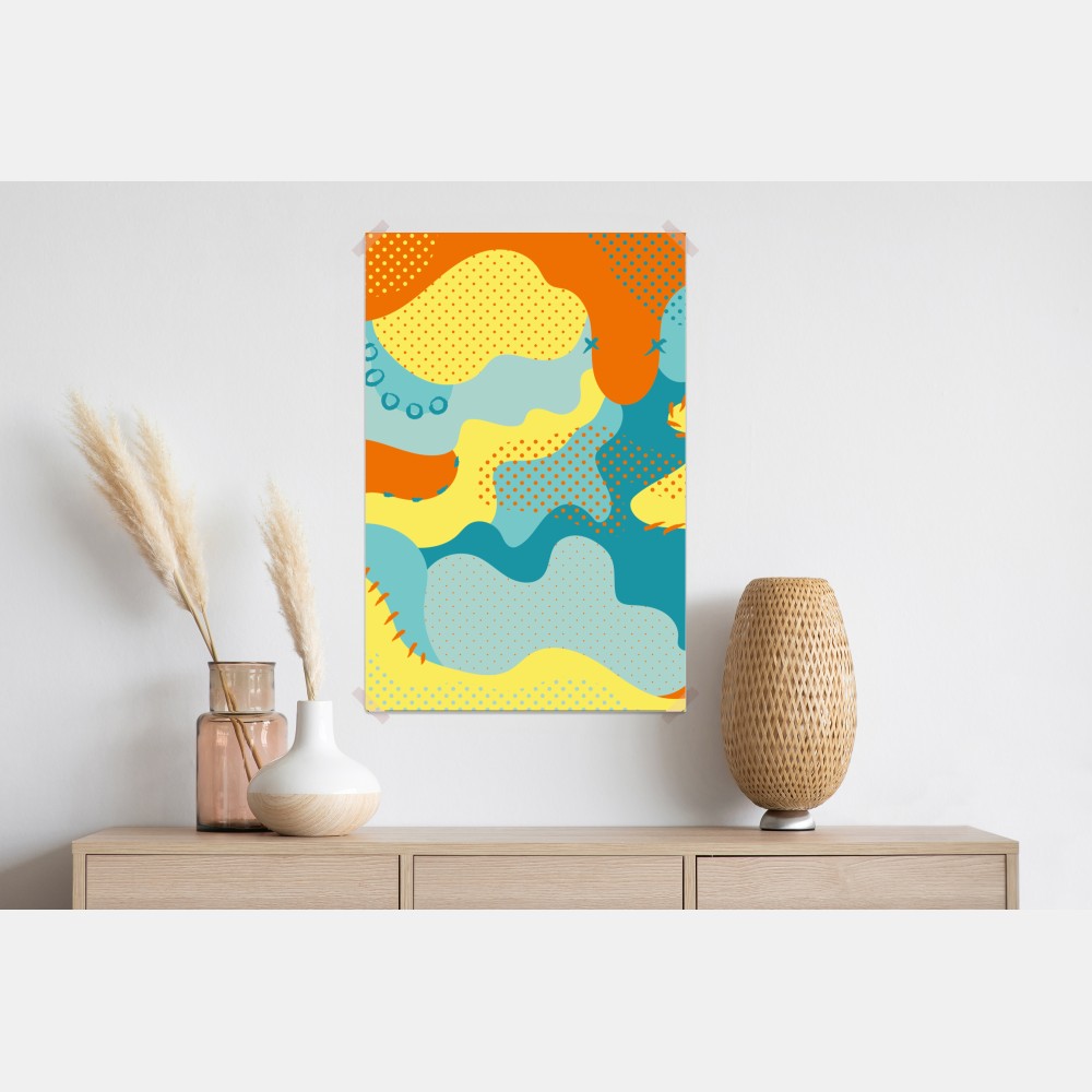 Poster lebendige abstrakte pop-art-komposition – Wallnifity® Poster lebendige abstrakte pop-art-komposition – Wallnifity®