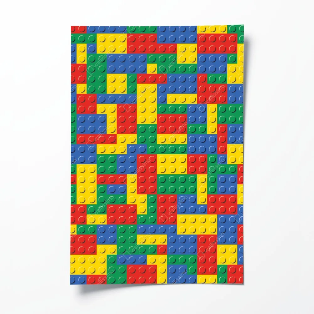 Poster buntes bausteinmuster – Wallnifity® Poster buntes bausteinmuster – Wallnifity®