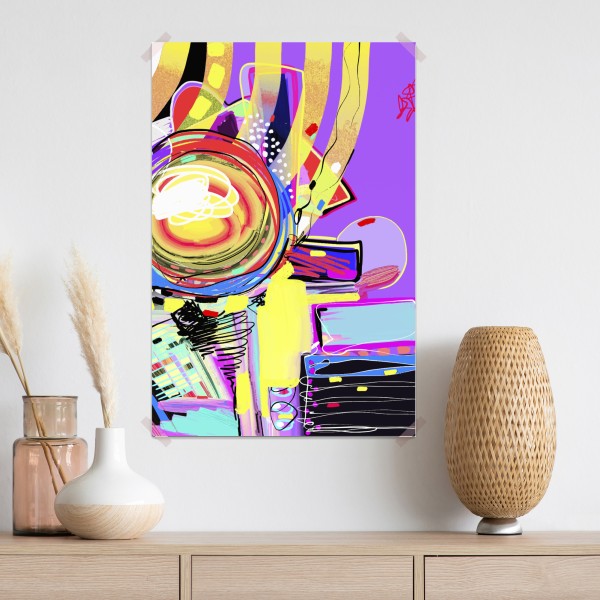 Poster lebendige violette abstrakte komposition – Wallnifity® Poster lebendige violette abstrakte komposition – Wallnifity®