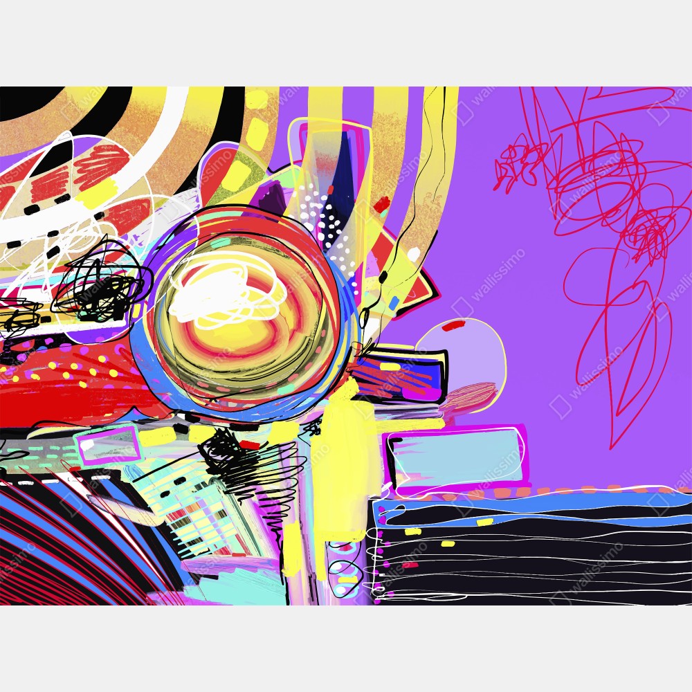 Poster lebendige violette abstrakte komposition – Wallnifity® Poster lebendige violette abstrakte komposition – Wallnifity®