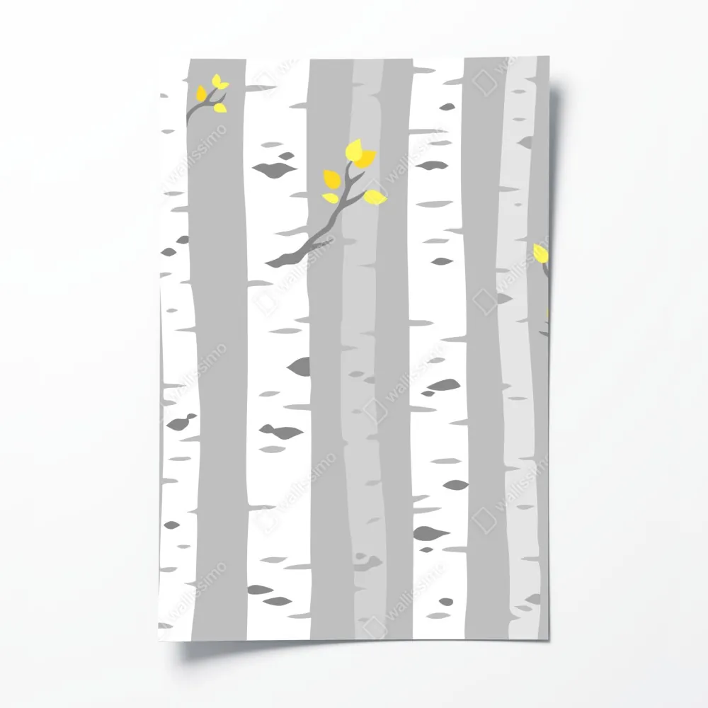 Poster skandinavischer birkenwald – Wallnifity® Poster skandinavischer birkenwald – Wallnifity®