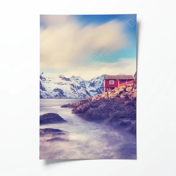 Poster aquarell tropische blätter muster – Wallnifity®