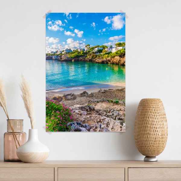 Poster sonnige Cala Esmeralda türkisbucht – Wallnifity® Poster sonnige Cala Esmeralda türkisbucht – Wallnifity®