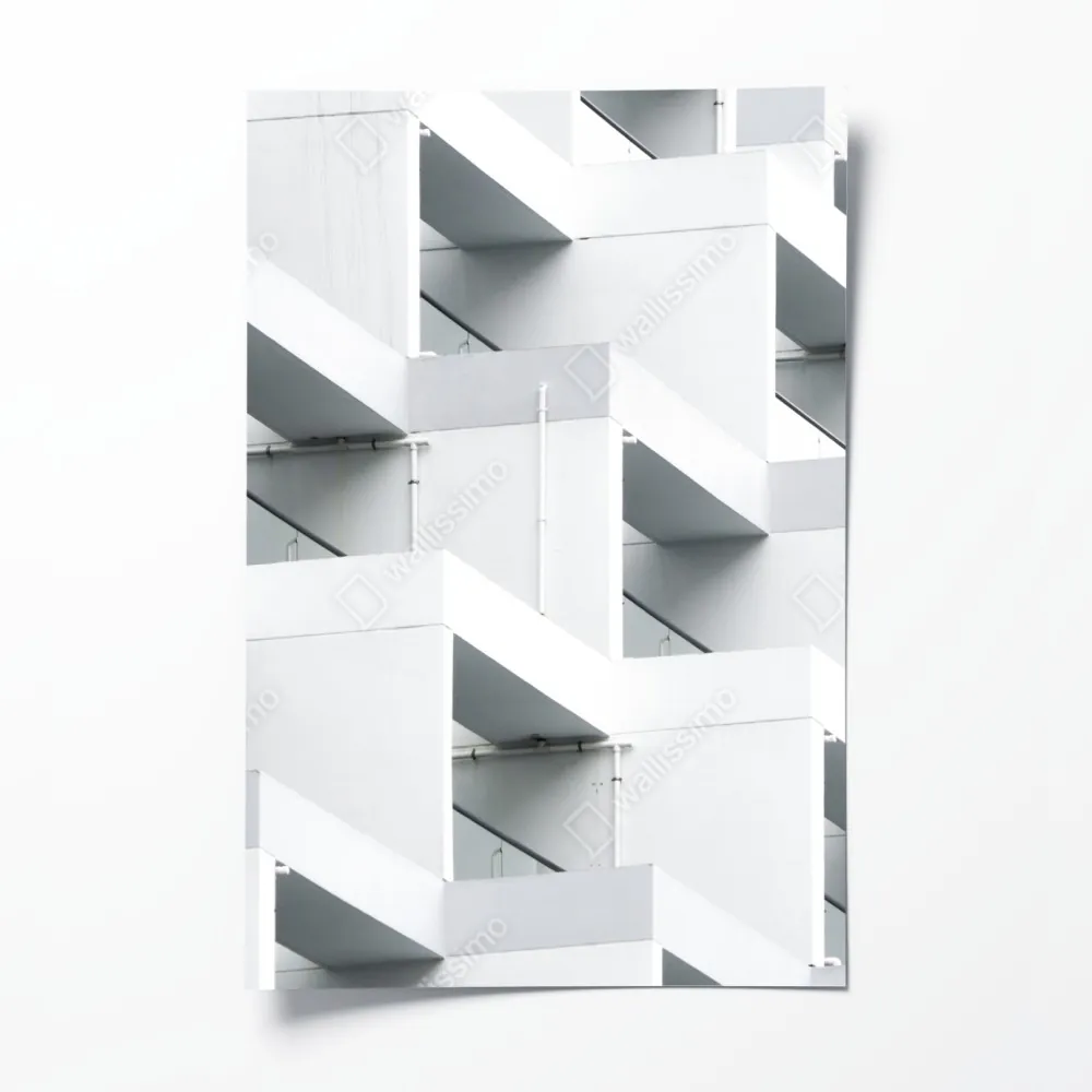 Poster weiße betonfassade im geometrischen muster – Wallnifity® Poster weiße betonfassade im geometrischen muster – Wallnifity®