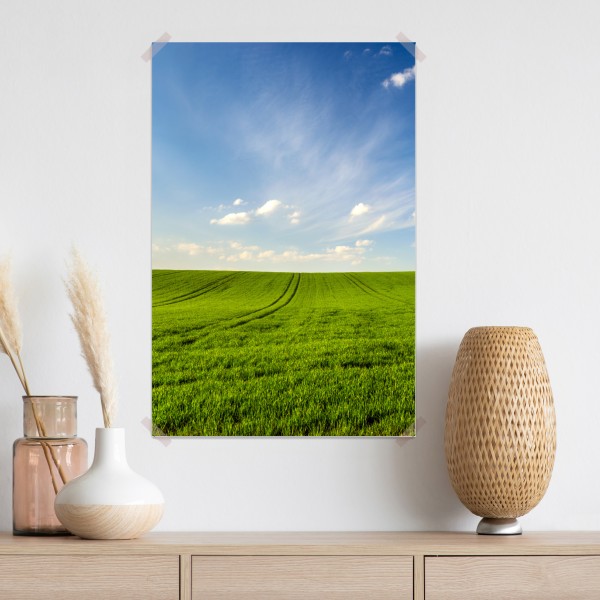 Poster frühlingsgrüne wiesenpanorama – Wallnifity® Poster frühlingsgrüne wiesenpanorama – Wallnifity®