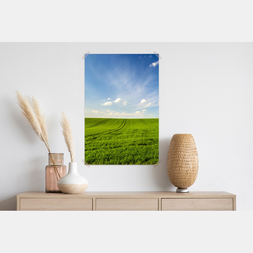 Poster frühlingsgrüne wiesenpanorama – Wallnifity® Poster frühlingsgrüne wiesenpanorama – Wallnifity®