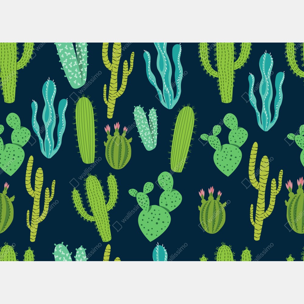 Poster kaktus- und sukkulentenmuster – Wallnifity® Poster kaktus- und sukkulentenmuster – Wallnifity®