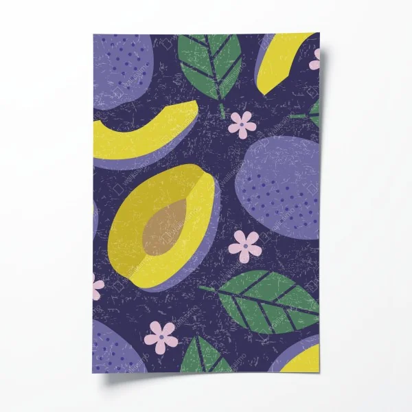 Poster Texas wiese mit bluebonnets im sonnenaufgang – Wallnifity®