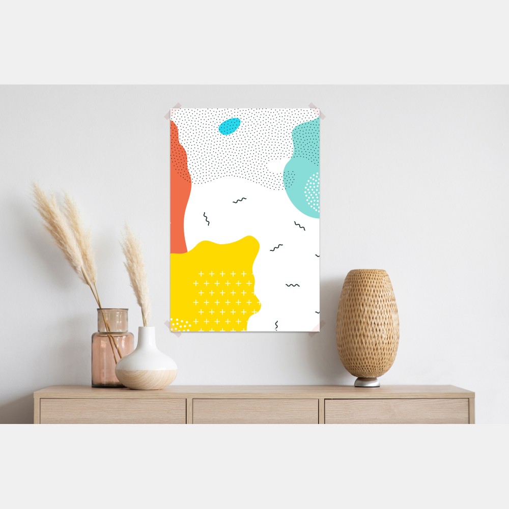 Poster verspielte abstrakte formen in lebendigen farben – Wallnifity® Poster verspielte abstrakte formen in lebendigen farben – Wallnifity®