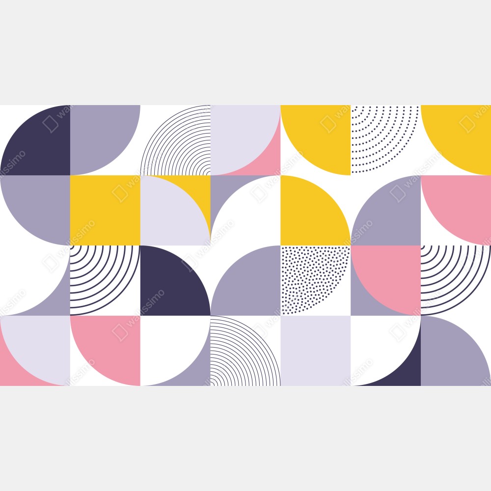Poster pastellfarbenes geometrisches muster mit halbkreisen – Wallnifity® Poster pastellfarbenes geometrisches muster mit halbkreisen – Wallnifity®