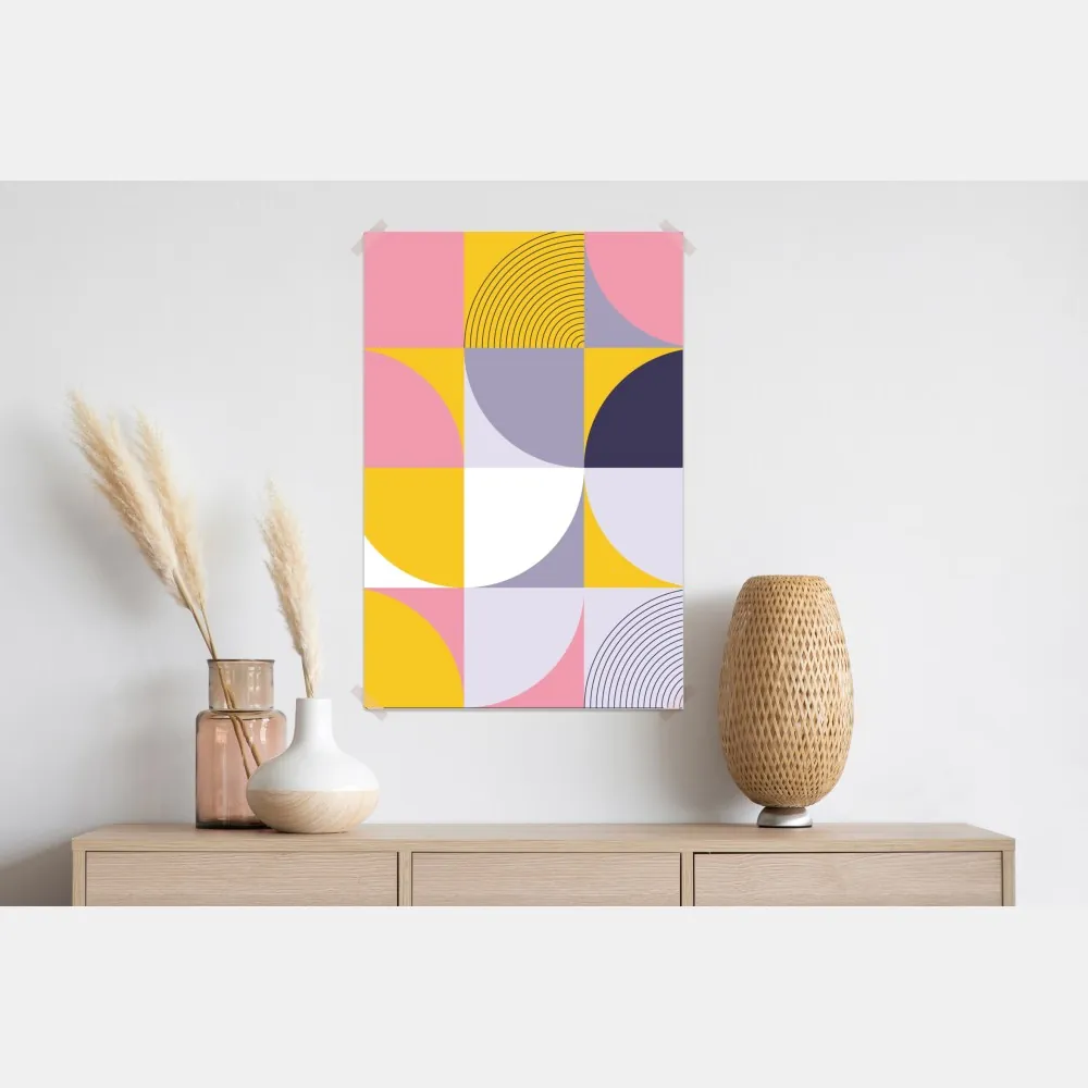 Poster pastell geometrisches muster – Wallnifity® Poster pastell geometrisches muster – Wallnifity®