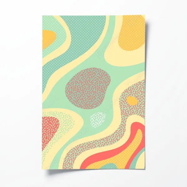 Poster weiße betonfassade im geometrischen muster – Wallnifity®