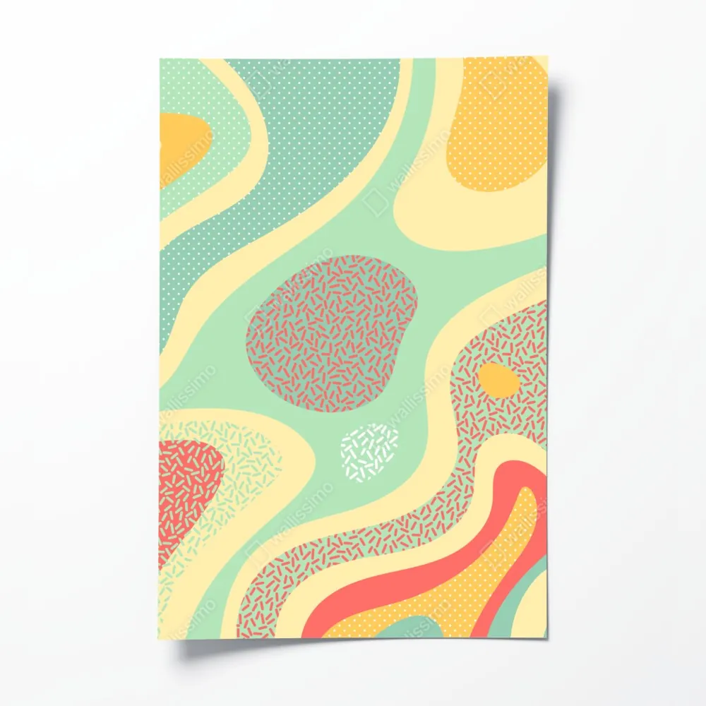 Poster pastelliges organisches abstraktes muster – Wallnifity® Poster pastelliges organisches abstraktes muster – Wallnifity®