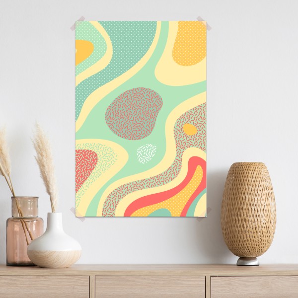 Poster pastelliges organisches abstraktes muster – Wallnifity® Poster pastelliges organisches abstraktes muster – Wallnifity®