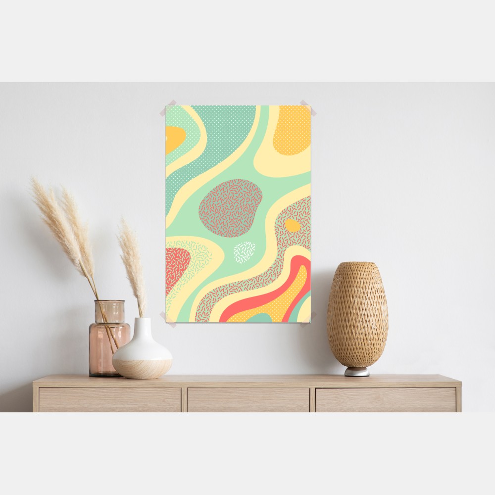 Poster pastelliges organisches abstraktes muster – Wallnifity® Poster pastelliges organisches abstraktes muster – Wallnifity®