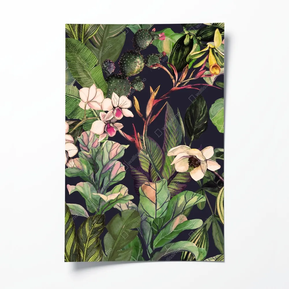 Poster tropisches aquarell botanikmuster – Wallnifity® Poster tropisches aquarell botanikmuster – Wallnifity®