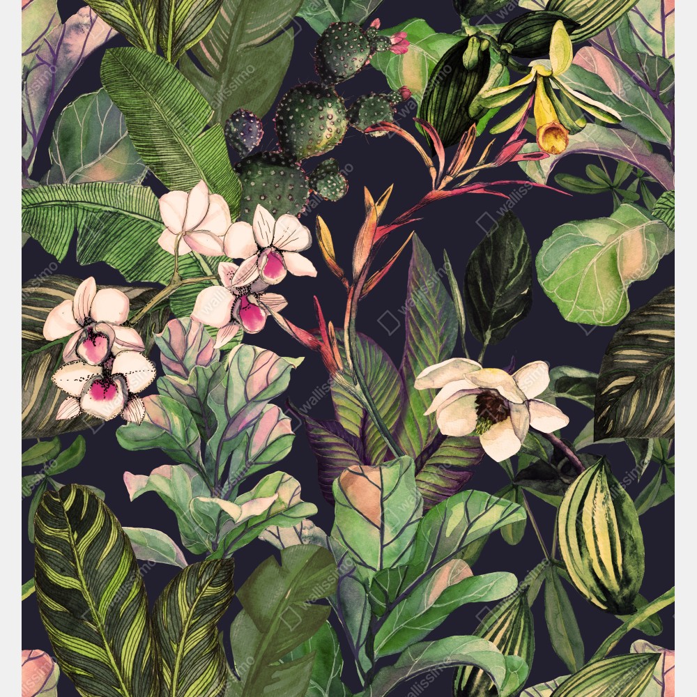 Poster tropisches aquarell botanikmuster – Wallnifity® Poster tropisches aquarell botanikmuster – Wallnifity®