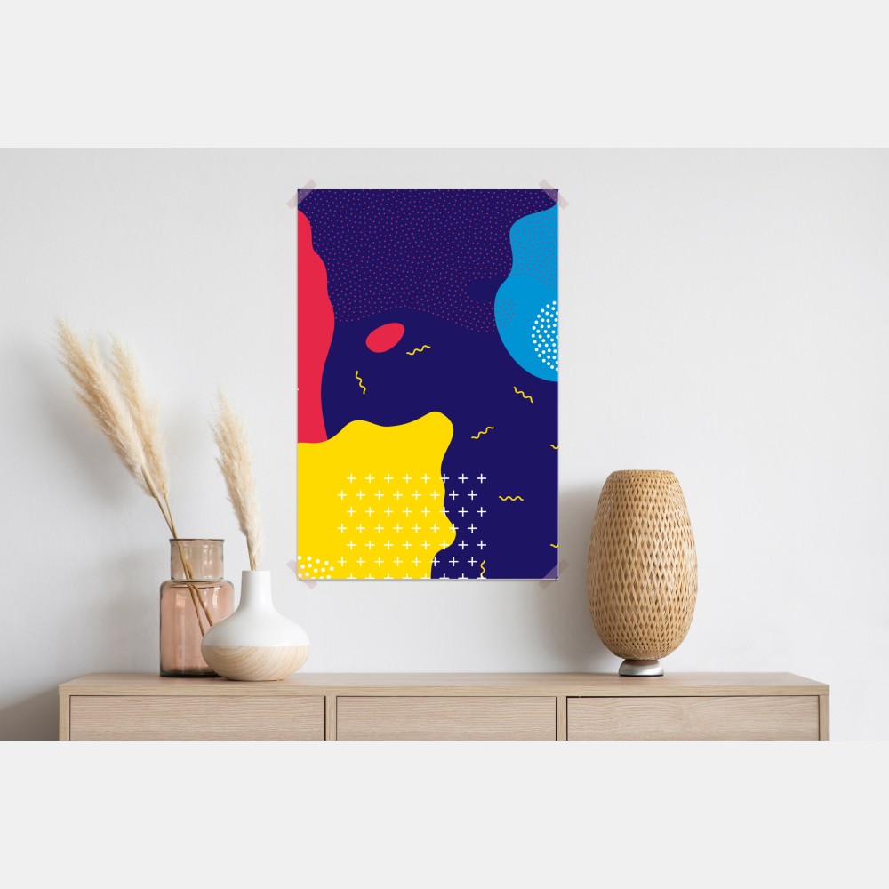 Poster lebhaftes abstraktes formenmuster – Wallnifity® Poster lebhaftes abstraktes formenmuster – Wallnifity®