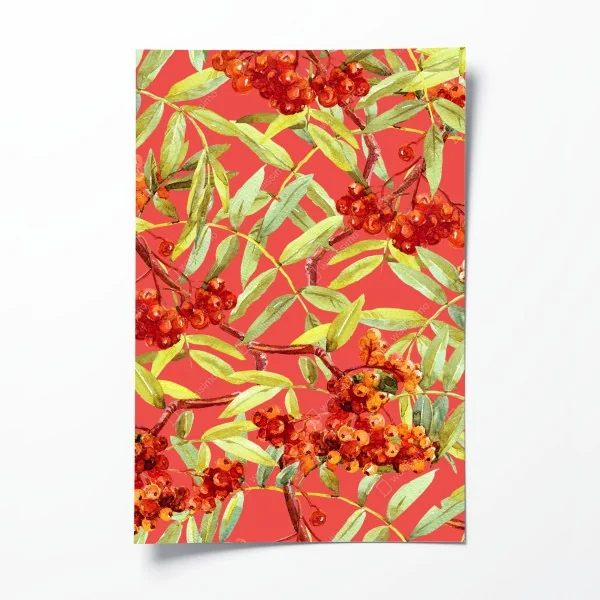 Poster elegantes goldenes geometrisches blattmuster – Wallnifity®