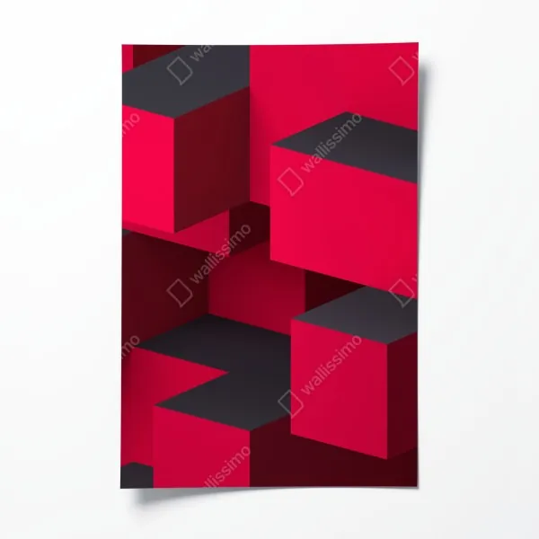 Poster türkisfarbener wasserfall im üppigen wald – Wallnifity®