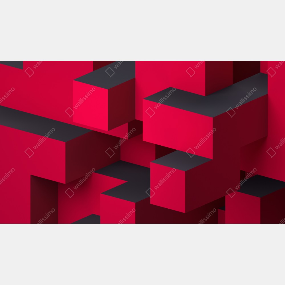 Poster kräftige rote geometrische blöcke – Wallnifity® Poster kräftige rote geometrische blöcke – Wallnifity®