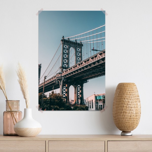 Poster Manhattan brücke in urbaner perspektive – Wallnifity® Poster Manhattan brücke in urbaner perspektive – Wallnifity®