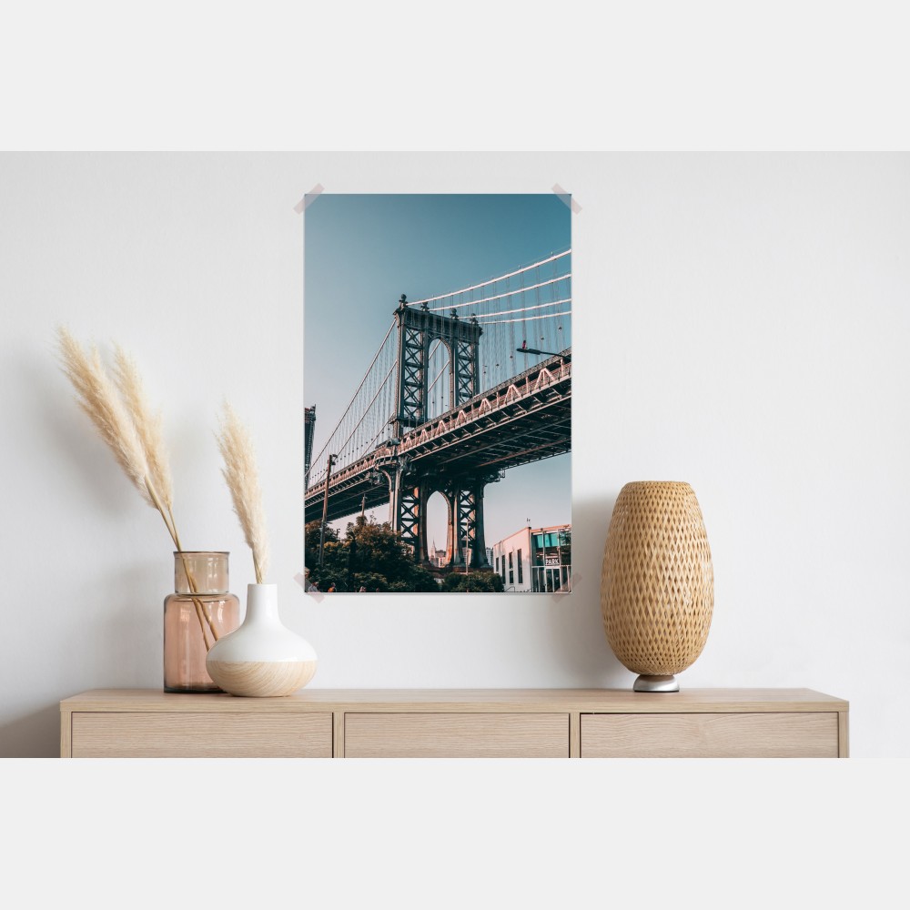 Poster Manhattan brücke in urbaner perspektive – Wallnifity® Poster Manhattan brücke in urbaner perspektive – Wallnifity®