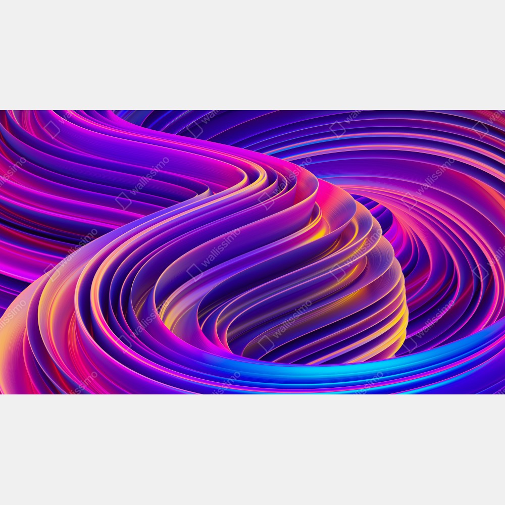 Poster leuchtender lila 3d bandwirbel – Wallnifity®