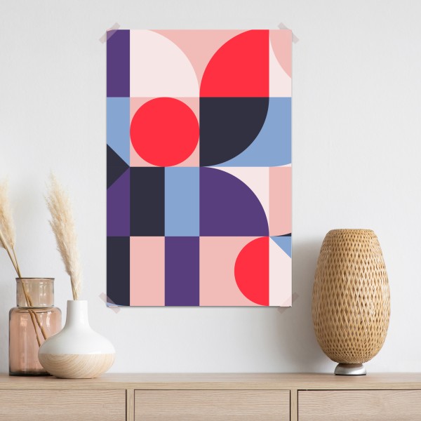 Poster geometrische pastellkomposition – Wallnifity® Poster geometrische pastellkomposition – Wallnifity®