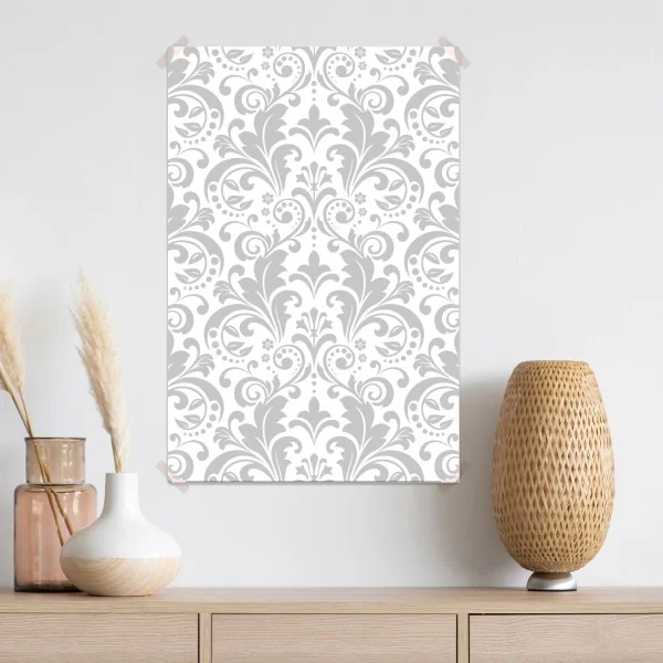 Poster elegantes graues damastmuster – Wallnifity® Poster elegantes graues damastmuster – Wallnifity®