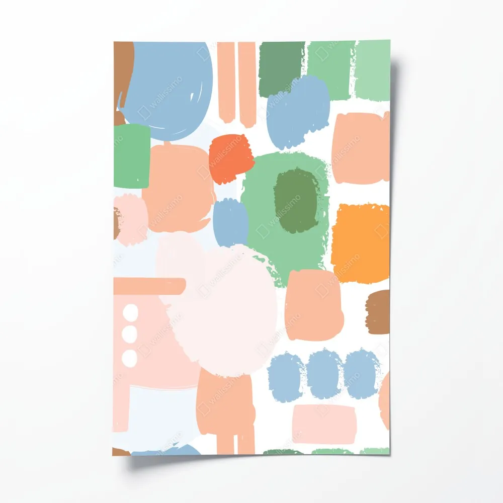 Poster pastell pinselstrich muster – Wallnifity® Poster pastell pinselstrich muster – Wallnifity®