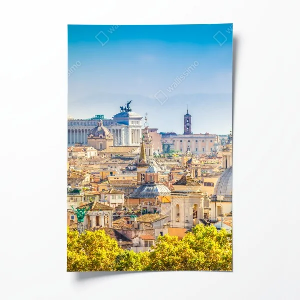 Poster weißer marmor mit goldenen adern – Wallnifity®