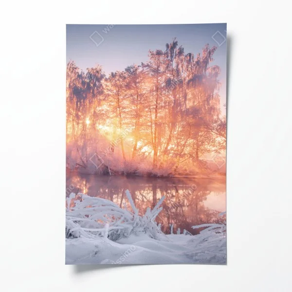 Poster boho aquarell-panda mit federn – Wallnifity®