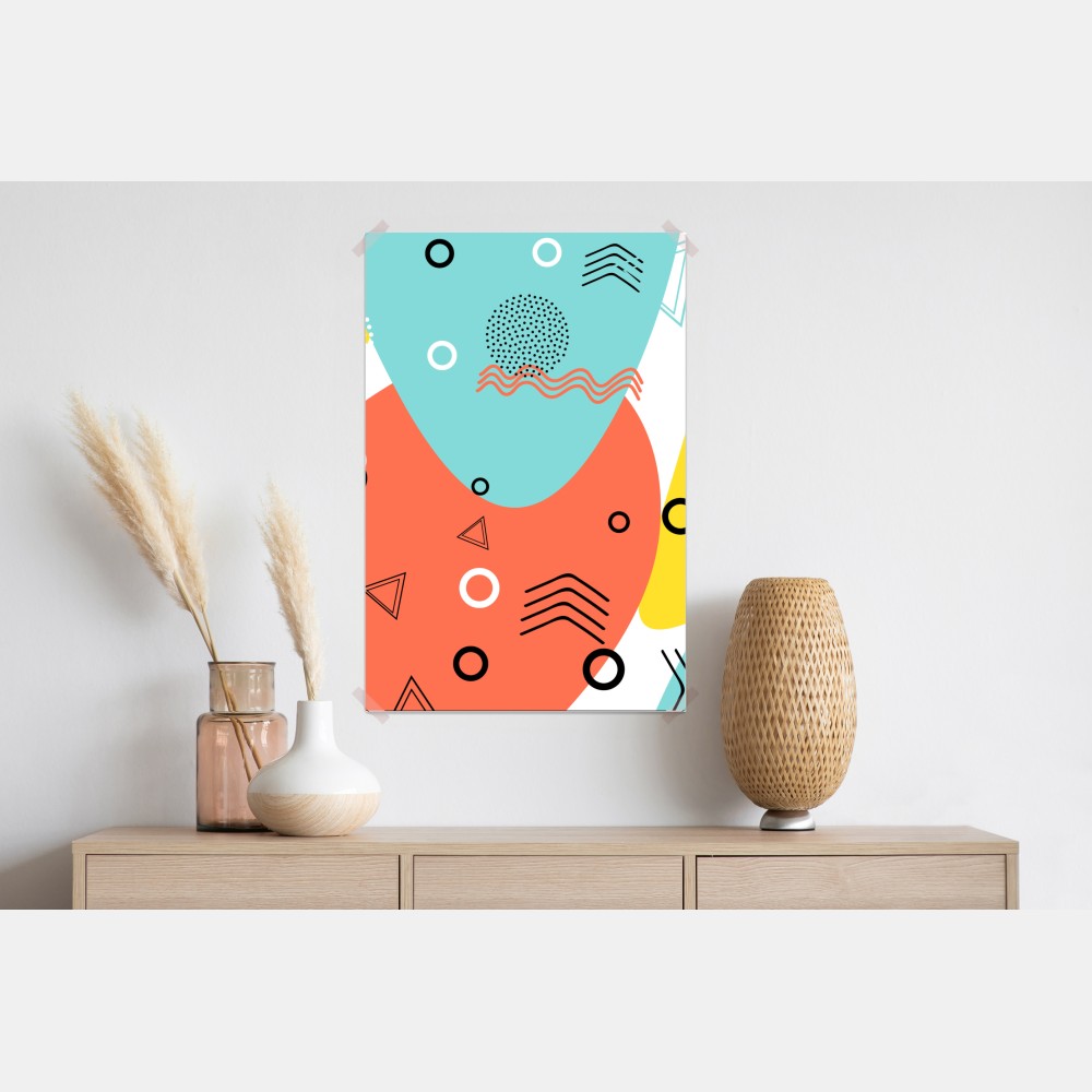 Poster farbenfrohes geometrisches muster – Wallnifity® Poster farbenfrohes geometrisches muster – Wallnifity®