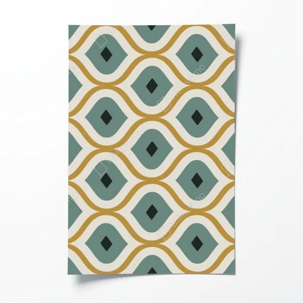 Poster kaktus- und sukkulentenmuster – Wallnifity®