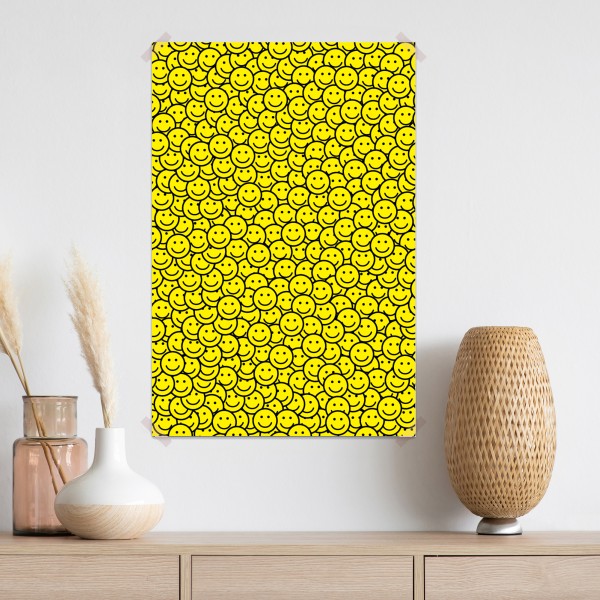 Poster fröhliches smiley muster – Wallnifity® Poster fröhliches smiley muster – Wallnifity®