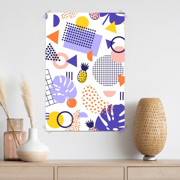 Poster verspieltes tropisches geometrisches muster – Wallnifity® Poster verspieltes tropisches geometrisches muster – Wallnifity®