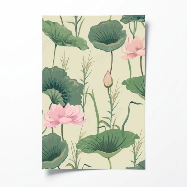Poster eukalyptus aquarell botanisches muster auf dunklem hintergrund – Wallnifity®