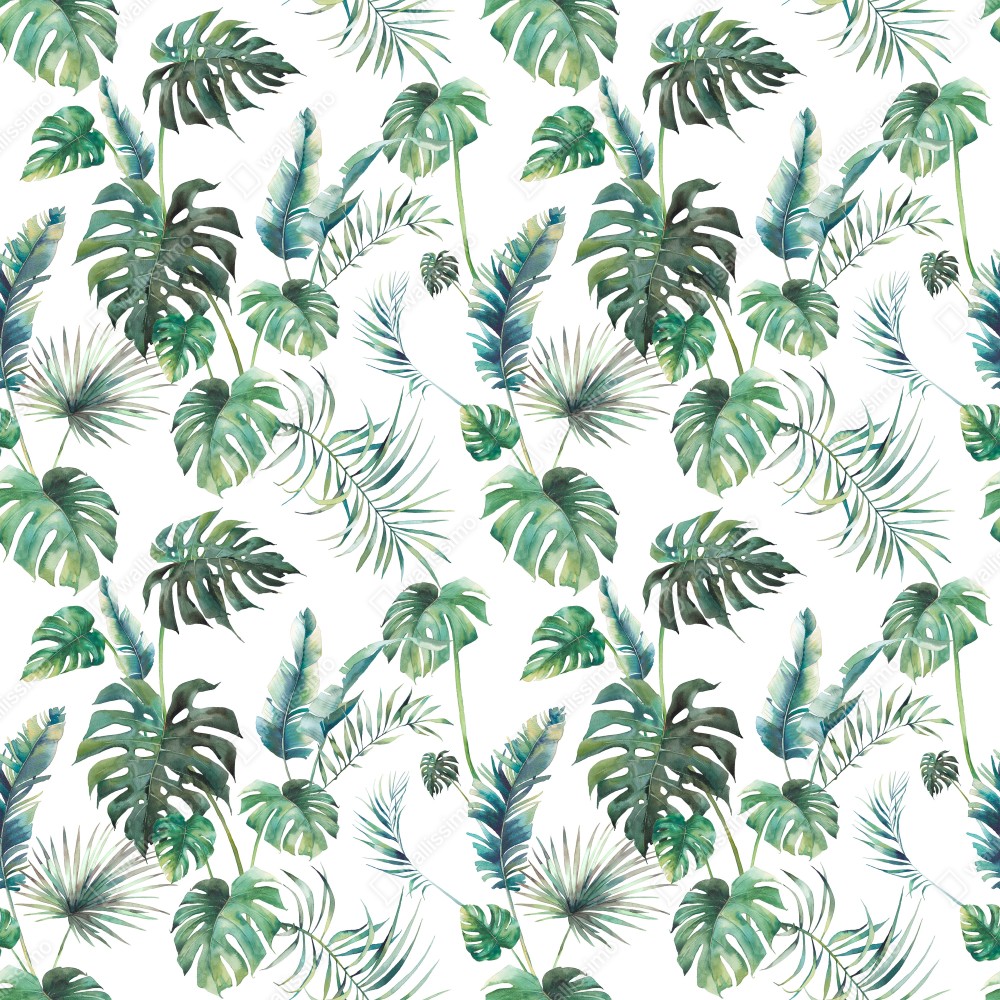 Poster aquarell tropische blätter muster – Wallnifity® Poster aquarell tropische blätter muster – Wallnifity®