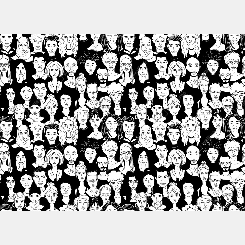 Poster muster mit vielfältigen gesichtern – Wallnifity® Poster muster mit vielfältigen gesichtern – Wallnifity®