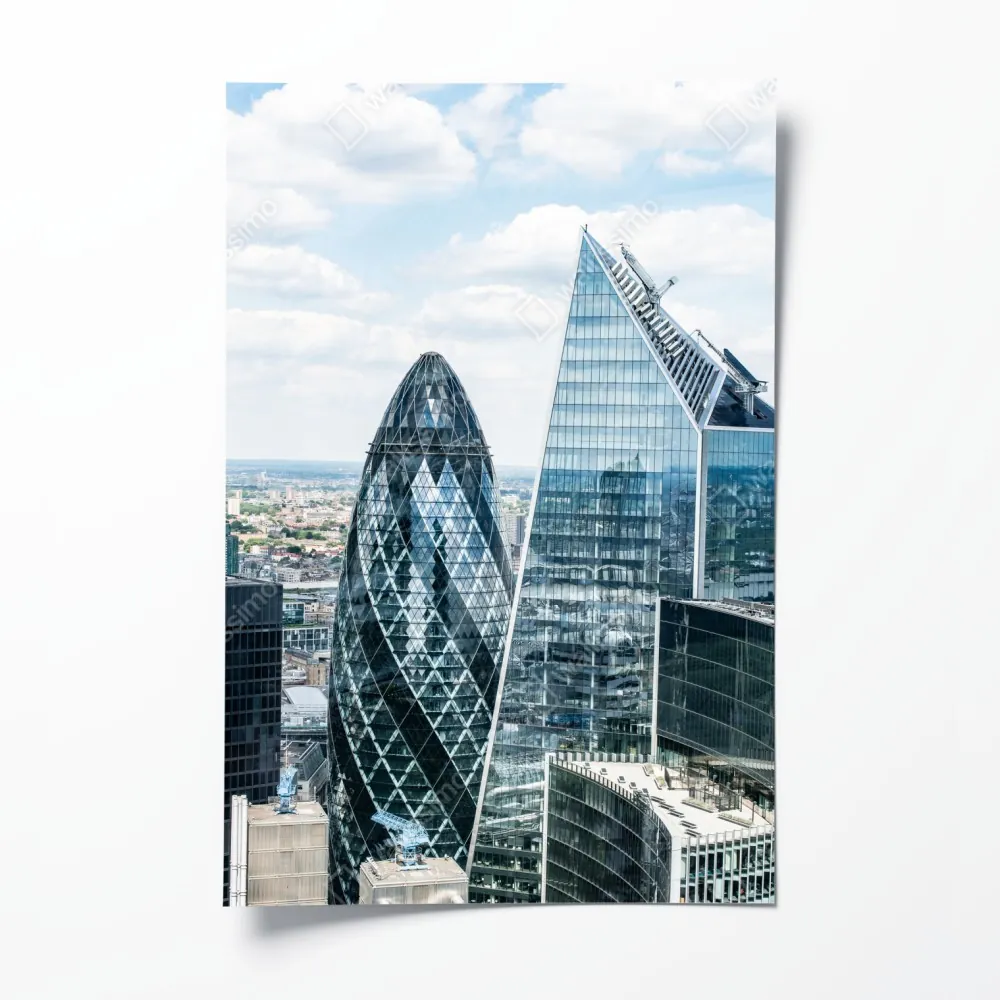 Poster moderne London skyline mit gläsernen wolkenkratzern – Wallnifity® Poster moderne London skyline mit gläsernen wolkenkratzern – Wallnifity®