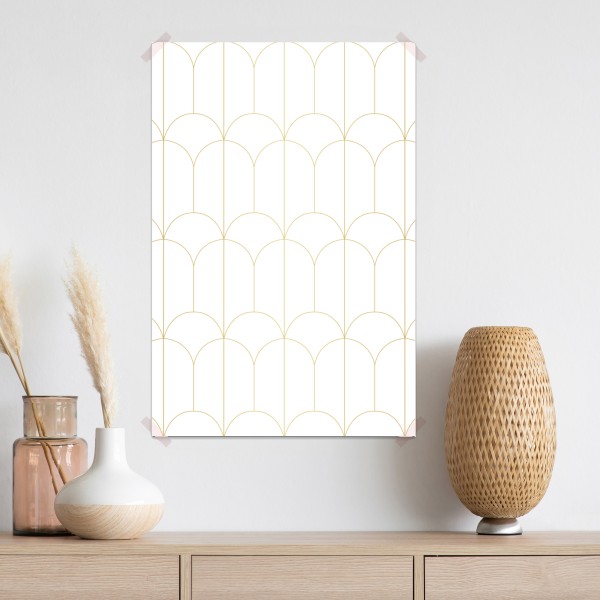 Poster goldenes art deco bogenmuster – Wallnifity® Poster goldenes art deco bogenmuster – Wallnifity®