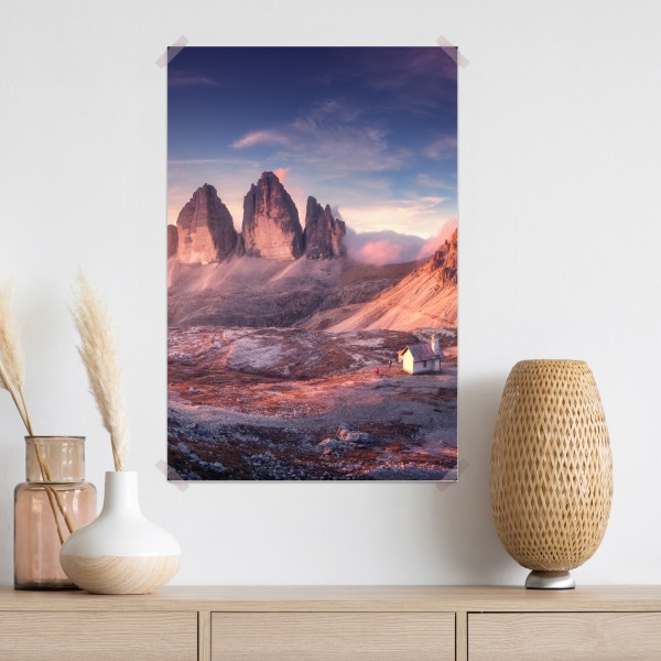 Poster sonnenaufgang über den gipfeln der Dolomiten – Wallnifity® Poster sonnenaufgang über den gipfeln der Dolomiten – Wallnifity®