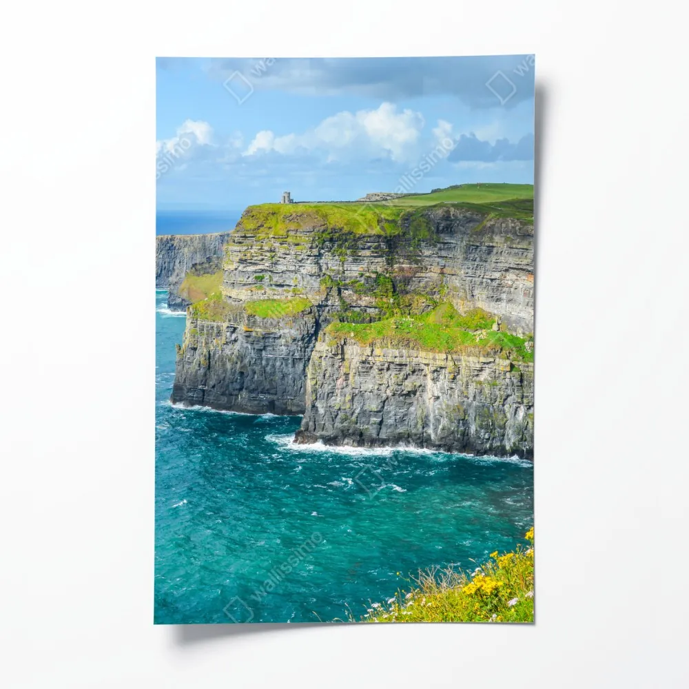 Poster dramatische küstenklippen mit meerblick – Wallnifity® Poster dramatische küstenklippen mit meerblick – Wallnifity®