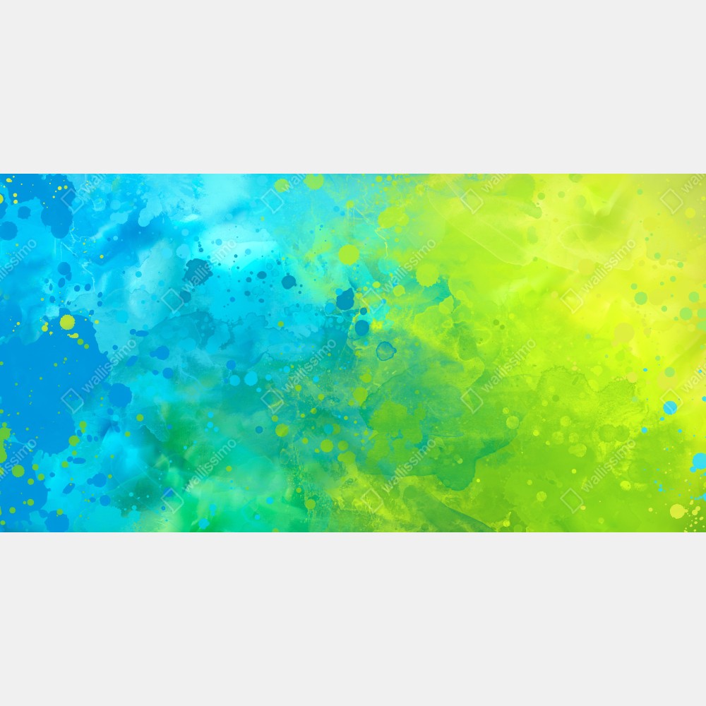 Poster lebhafte türkis und limetten aquarellspritzer – Wallnifity® Poster lebhafte türkis und limetten aquarellspritzer – Wallnifity®