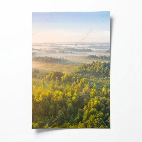 Poster sonnige gasse mit meerblick und balkonen – Wallnifity®