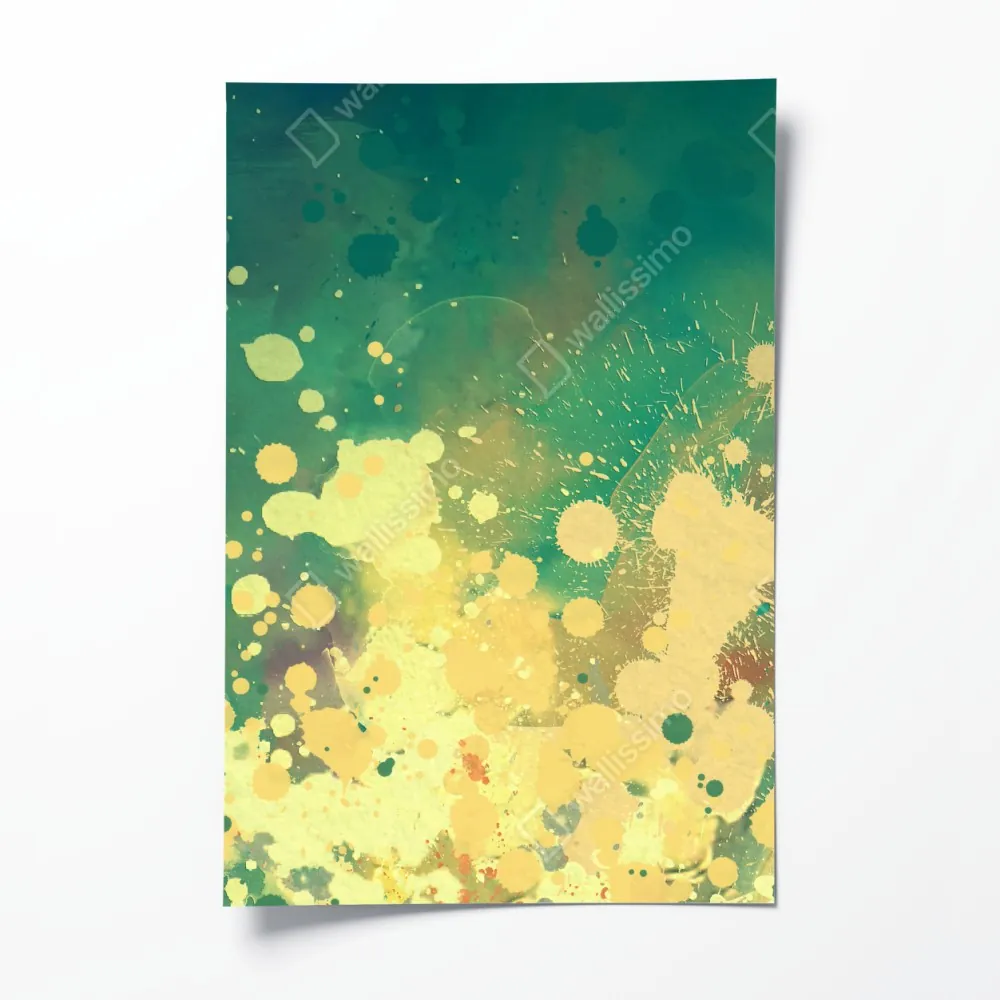 Poster türkiser aquarellausbruch abstrakt – Wallnifity® Poster türkiser aquarellausbruch abstrakt – Wallnifity®