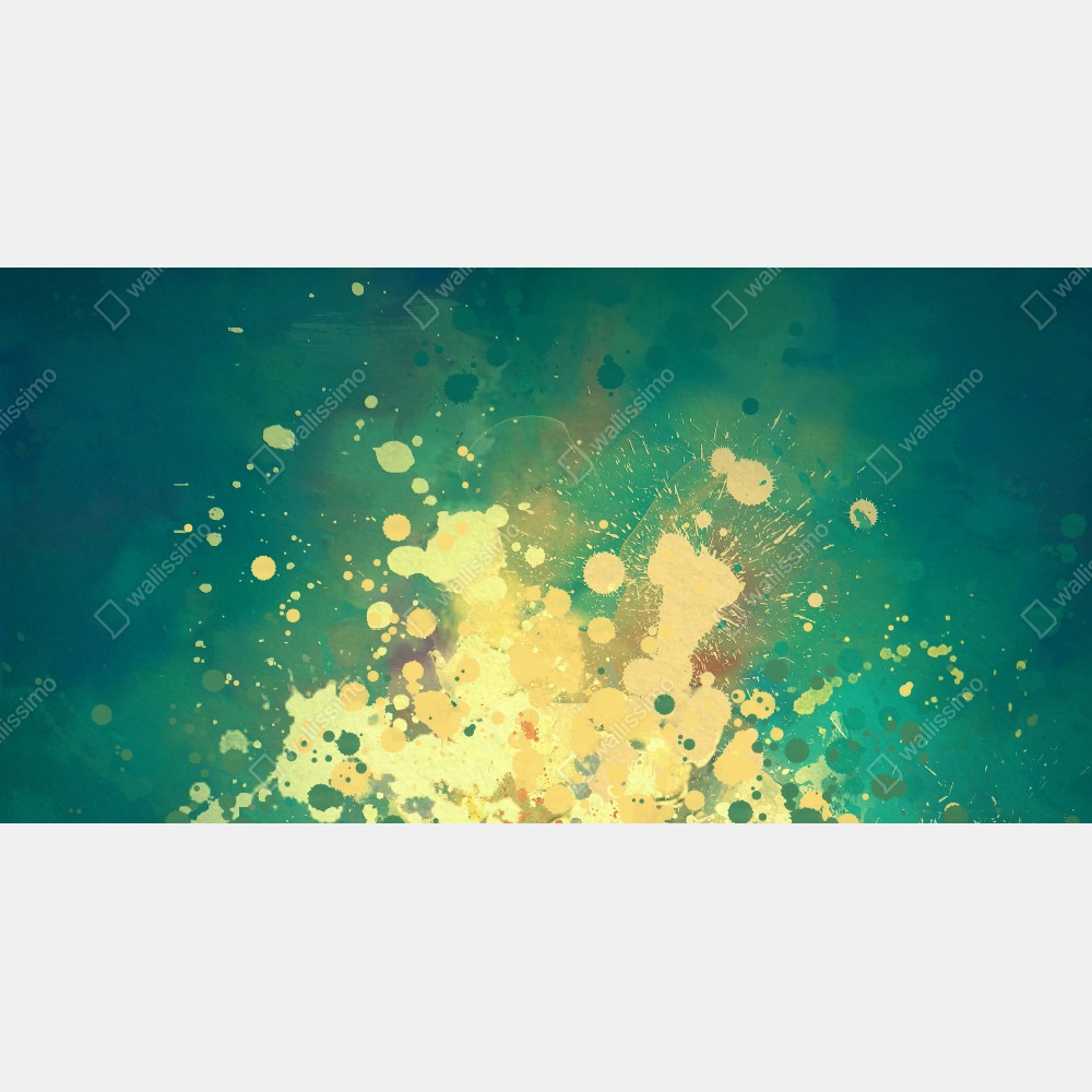 Poster türkiser aquarellausbruch abstrakt – Wallnifity® Poster türkiser aquarellausbruch abstrakt – Wallnifity®