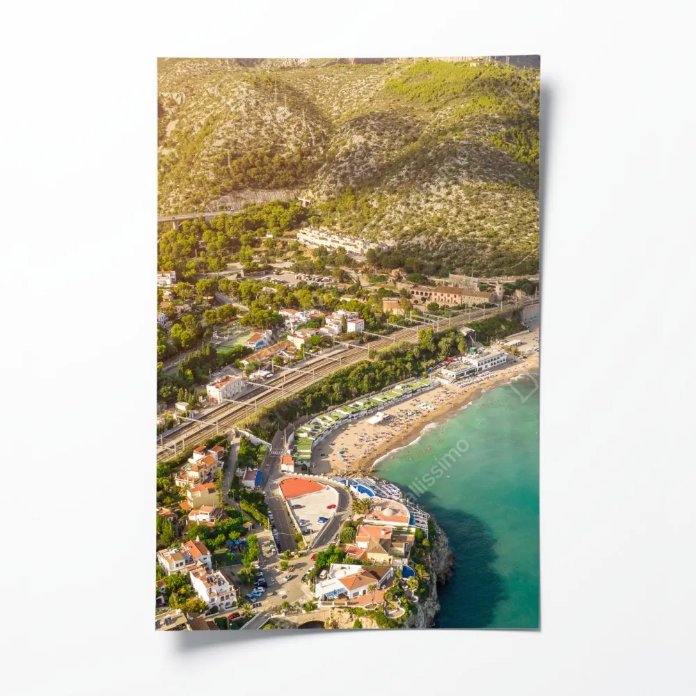 Poster türkise küstenlandschaft aus der vogelperspektive – Wallnifity® Poster türkise küstenlandschaft aus der vogelperspektive – Wallnifity®